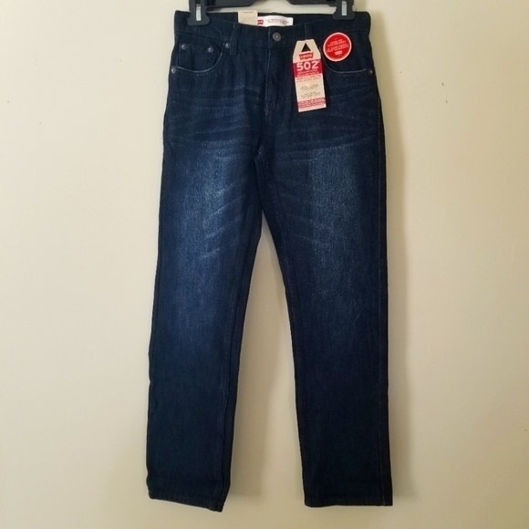 NWT Levi's 502 Dark Wash Taper Fit In size 12 Youth *Scratch flaw - Picture 2 of 8